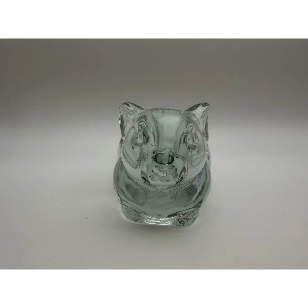 Clear Glass Rabbit Bunny Votive Candle Holder Figurine Trinket Dish Home Decor